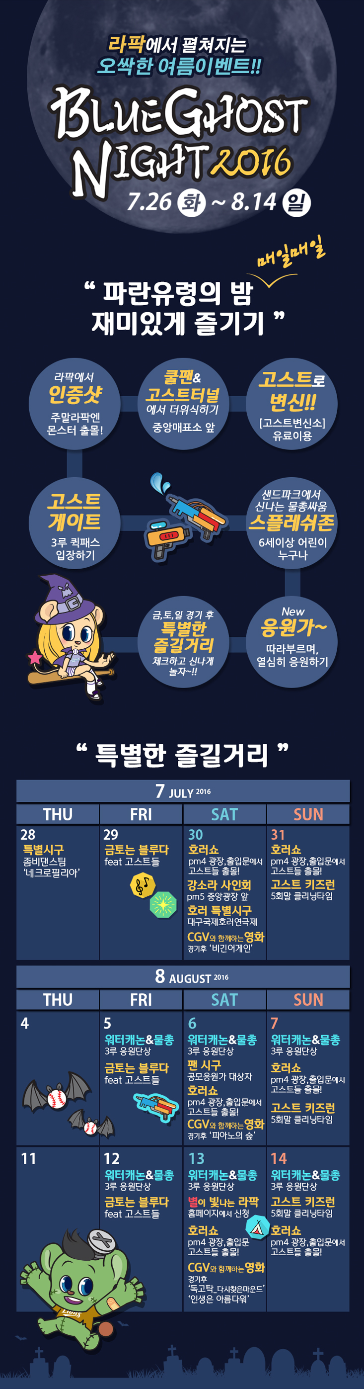 호러쇼와 워터캐논, 라팍이 시원해진다